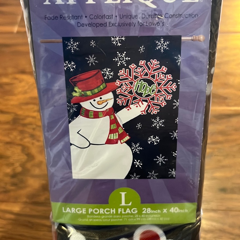 NEW Snowman Hope Porch Flag